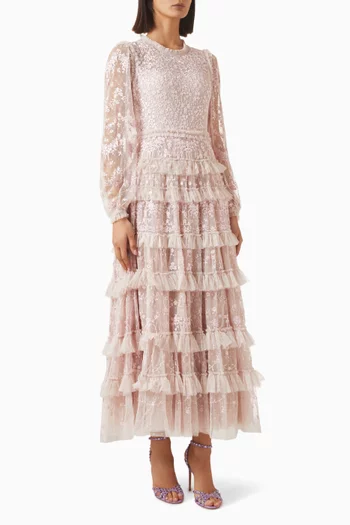 Blossom Embroidered Gown in Tulle