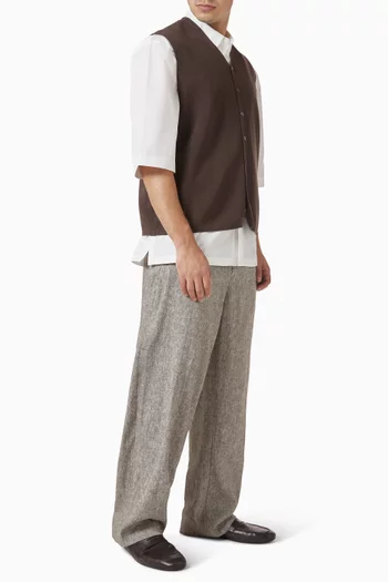 Relaxed-fit Straight-leg Pants in Linen