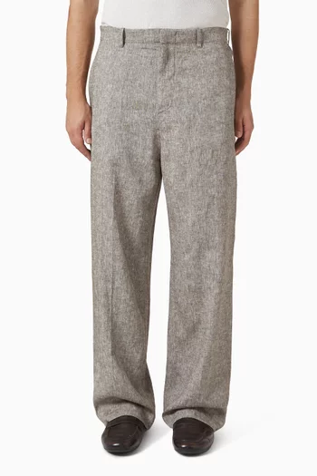 Relaxed-fit Straight-leg Pants in Linen