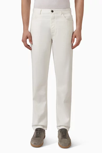 Stretch Roccia Pants in Cotton and Linen