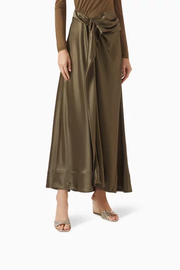Skye 85 Wedge Mules in Metallic Leather