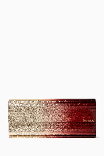 Sweetie Glitter Clutch in Acrylic