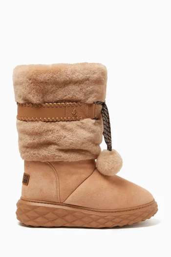 Cobi Shearling-trim Boots in Suede