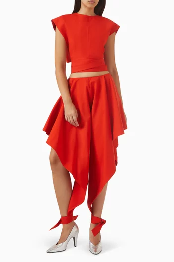 Belted Top in Cotton-gabardine