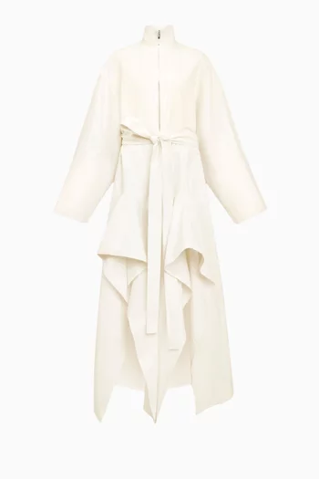 Ruffled Jumpsuit in Poplin
