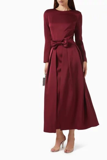 Bow Pleated Dress