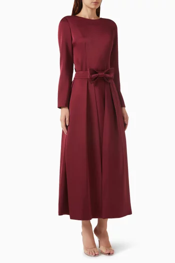 Bow Pleated Dress
