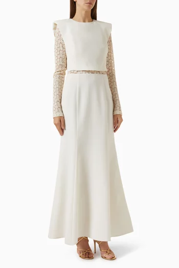 Lace-panel Dress