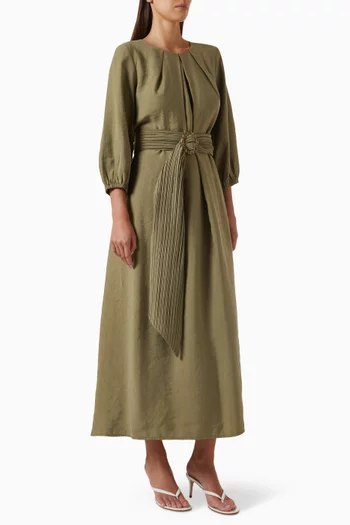Belted Midi Dress