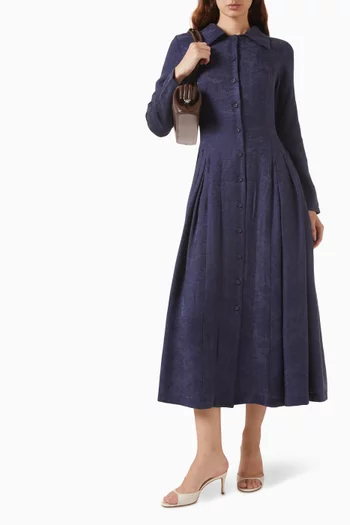 Pleated Midi Dress