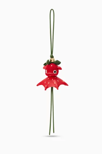 Strawberry Charm in Calfskin Leather