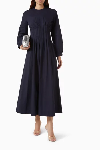 Flared Midi Dress in Cotton