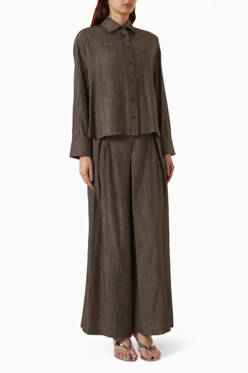 Shirt & Pants Set in Viscose Blend