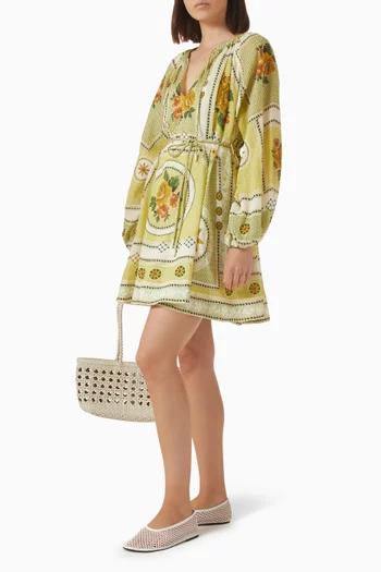 Dixie Mini Dress in Ramie
