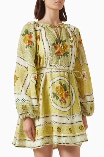 Dixie Mini Dress in Ramie