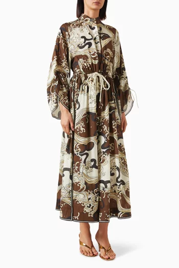 Otis Midi Shirt Dress in Ramie