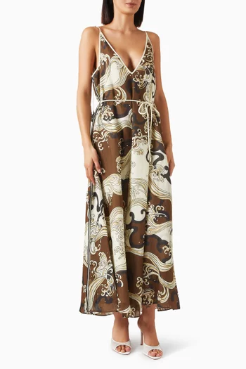 Otis Midi Sundress in Ramie