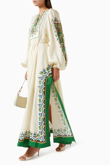 Bridgette Midi Tunic Dress in Ramie