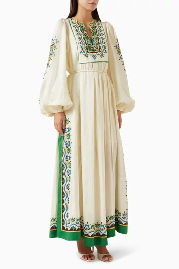 Bridgette Midi Tunic Dress in Ramie