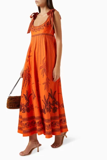 Boathouse Ballet Midi Sundress in Linen