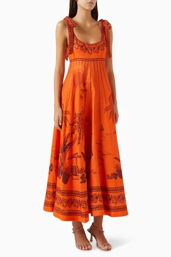 Boathouse Ballet Midi Sundress in Linen