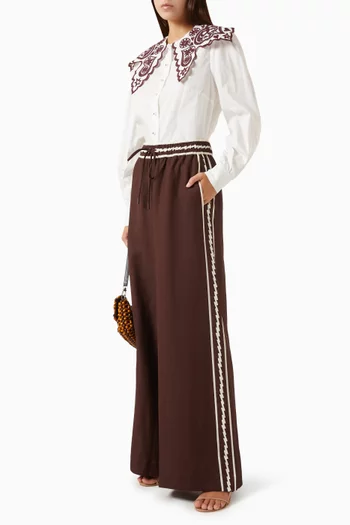 Bobby Embroidered Shirt in Cotton-poplin