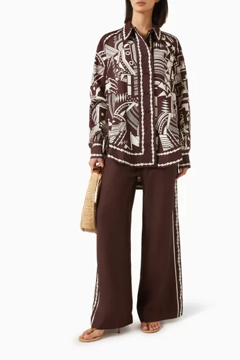 Lori Printed Shirt in Cotton-poplin