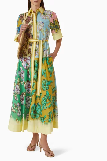 Jerry Belted Shirtdress in Cotton