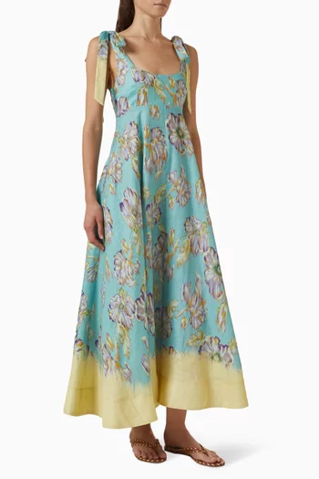 Jerry Ballet Midi Dress in Linen