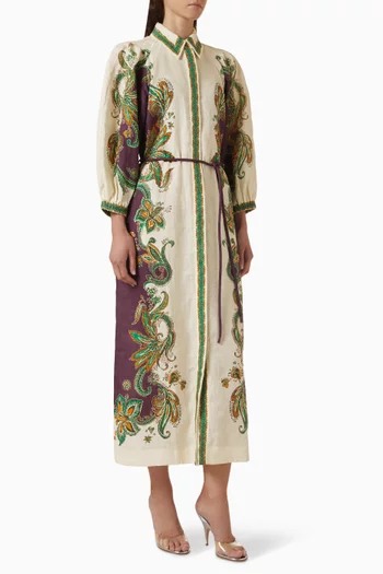 Ruthie Belted Shirtdress in Linen