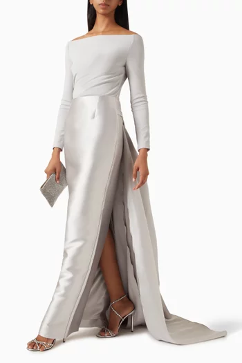 Winslow Off-shoulder Train Dress