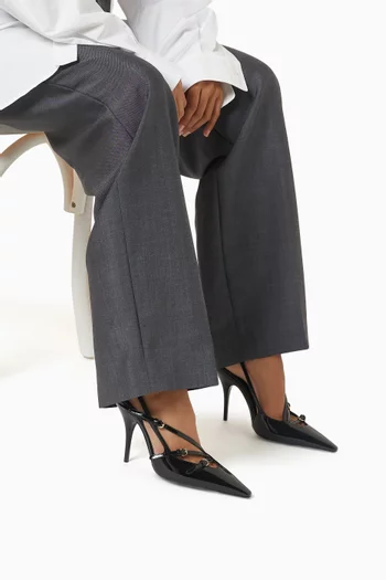 Buckles Slingback 105 Pumps in Patent Leather