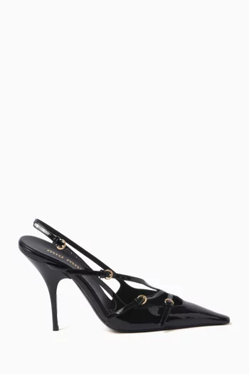 Buckles Slingback 105 Pumps in Patent Leather