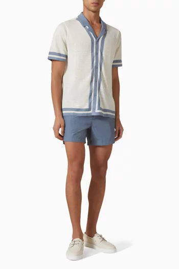 Calder Buckle Swim Shorts in Cotton-blend