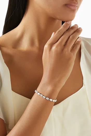 13ct Pear Diamond Tennis Bracelet in 18kt White Gold
