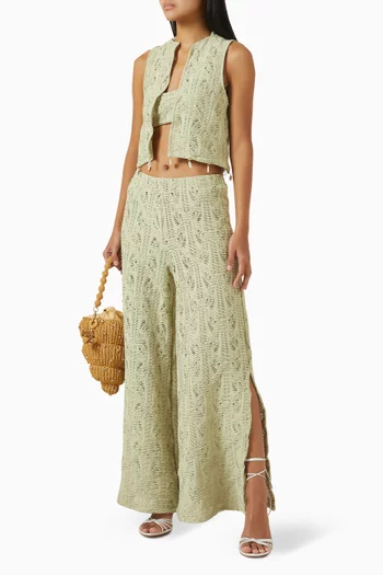 Isla Wide-leg Knit Pants