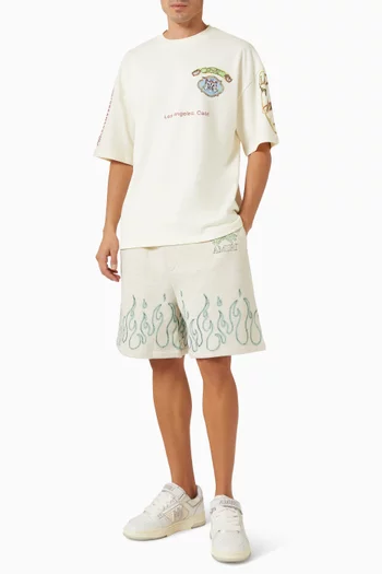 Ma Quad Flames Sweatshorts in Cotton