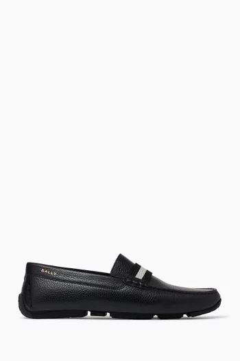 Perthy Pilot Driver Shoes in Grained Leather