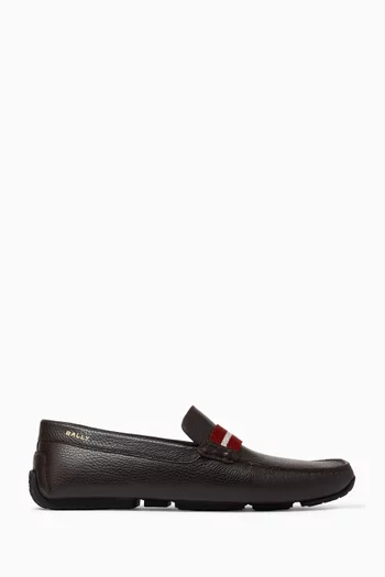 Perthy Pilot Driver Shoes in Grained Leather