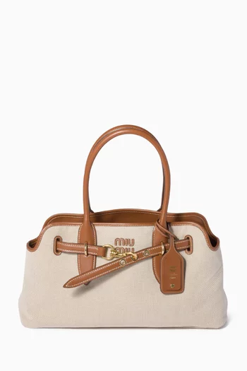 Aventure Shoulder Bag in Canvas & Leather