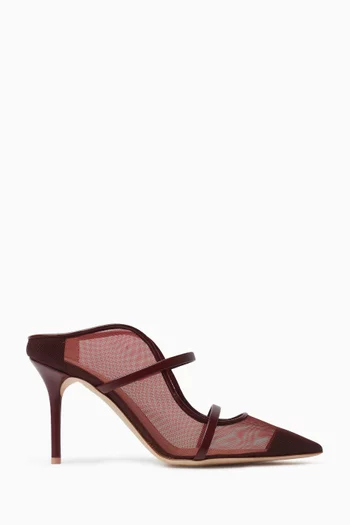 Maureen 85 Mules in Mesh & Leather