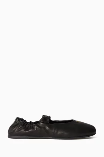 Ballerina Flats in Leather