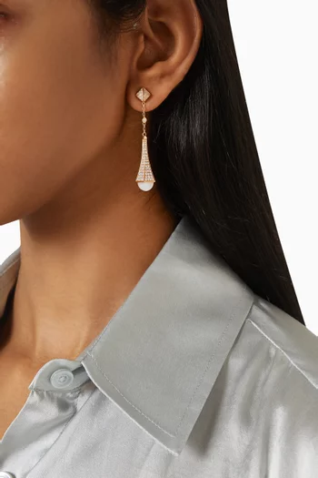 Cleo Diamond & Moonstone Earrings in 18kt Gold
