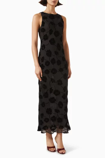 Carla Floral Dress in Silk Blend
