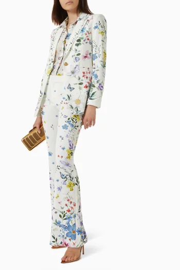 Breann Printed Blazer in Crepe