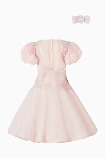 Puff Sleeve Dress in Tulle