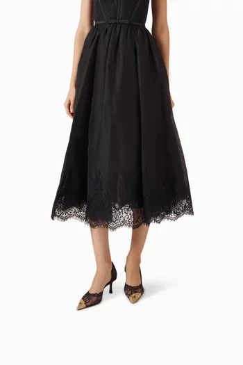 Faiz 65 Metal Toe Cap Pumps in Lace