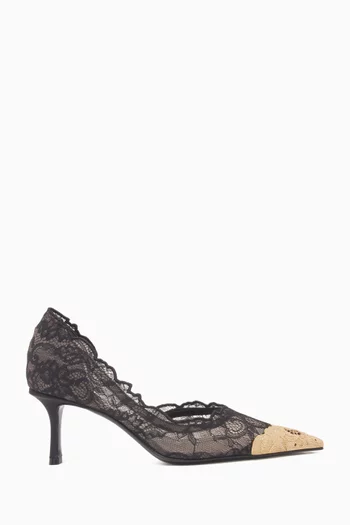 Faiz 65 Metal Toe Cap Pumps in Lace