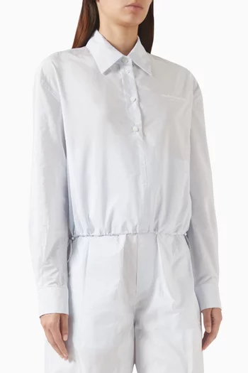 Bungee Hem Cropped Shirt