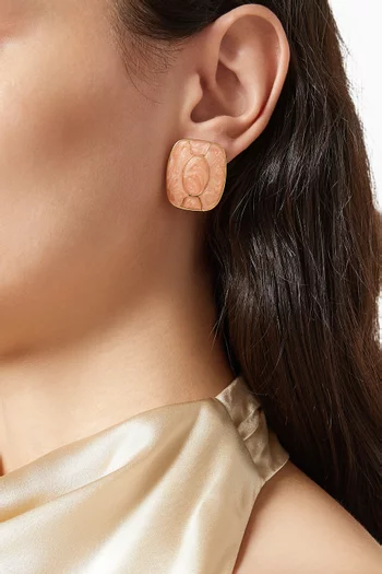 1990s Vintage Rectangular Earrings